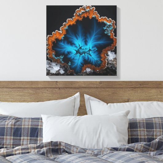 Fantasy Plume Agate Canvas Print Leinwanddruck (Insitu (Schlafzimmer))