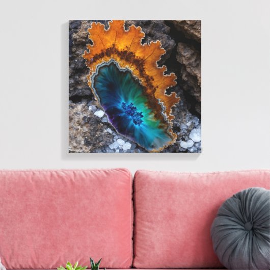 Fantasy Plume Agate Canvas Print Leinwanddruck (Insitu (Wohnzimmer))