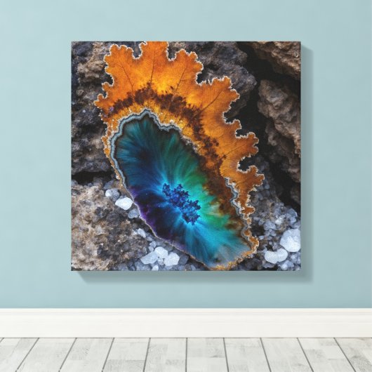 Fantasy Plume Agate Canvas Print Leinwanddruck (Insitu (Holzboden))
