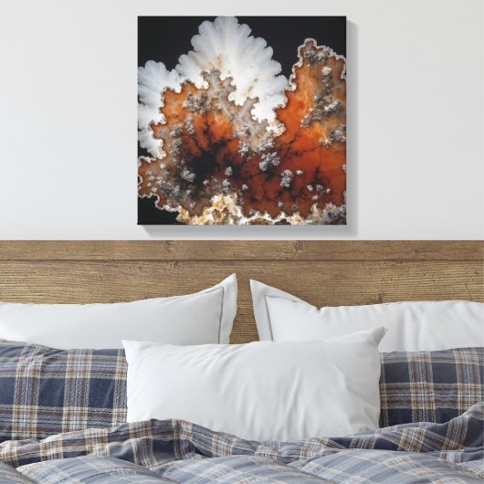 Fantasy Plume Agate Canvas Print Leinwanddruck (Insitu (Schlafzimmer))