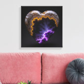 Fantasy Plume Agate Heart Canvas Print Leinwanddruck (Insitu (Wohnzimmer))