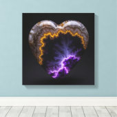Fantasy Plume Agate Heart Canvas Print Leinwanddruck (Insitu (Holzboden))