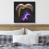 Fantasy Plume Agate Heart Canvas Print Leinwanddruck (Insitu (Schlafzimmer))