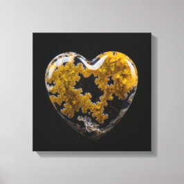 Fantasy Plume Agate Heart Canvas Print Leinwanddruck
