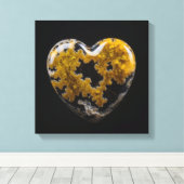 Fantasy Plume Agate Heart Canvas Print Leinwanddruck (Insitu (Holzboden))