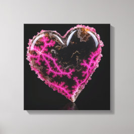 Fantasy Plume Agate Heart Canvas Print Leinwanddruck