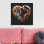 Fantasy Plume Agate Heart Canvas Print Leinwanddruck (Insitu (Wohnzimmer))