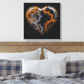 Fantasy Plume Agate Heart Canvas Print Leinwanddruck (Insitu (Schlafzimmer))