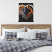 Fantasy Plume Agate Heart Canvas Print Leinwanddruck (Insitu (Schlafzimmer))