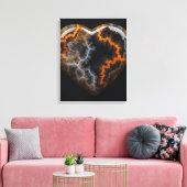 Fantasy Plume Agate Heart Canvas Print Leinwanddruck (Insitu (Wohnzimmer))
