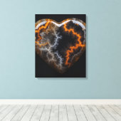 Fantasy Plume Agate Heart Canvas Print Leinwanddruck (Insitu (Holzboden))