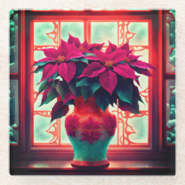 Fantasy Poinsettias  Glasuntersetzer