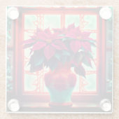 Fantasy Poinsettias  Glasuntersetzer (Rückseite)
