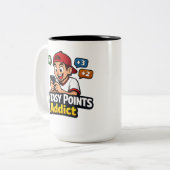 Fantasy Points Addict Zweifarbige Tasse (Vorderseite Links)
