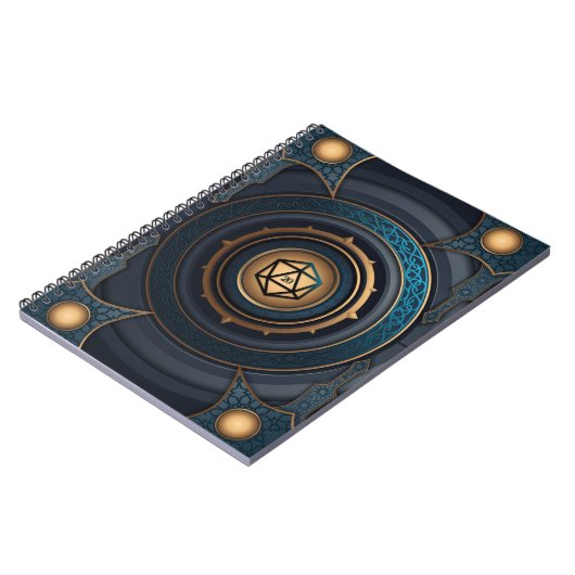 Fantasy Polyhedral D20 Dice Tabletop RPG Notizblock (Linke Seite)