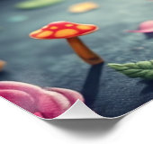 Fantasy Poodle Puppy Art Poster (Ecke)