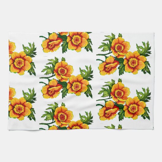 Fantasy Poppies Geschirrtuch (Horizontal)