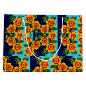 Fantasy Poppies Medium Geschenktasche Große Geschenktüte (Rückseite)