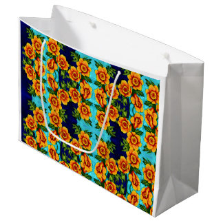Fantasy Poppies Medium Geschenktasche Große Geschenktüte