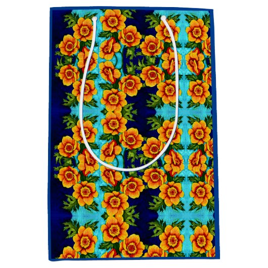 Fantasy Poppies Mittlere Geschenktüte (Vorderseite)