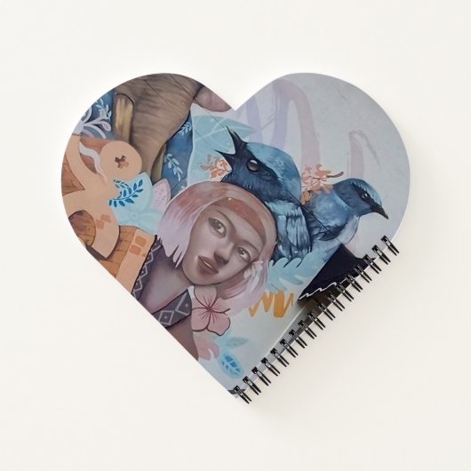 Fantasy Portrait Notebook Notizblock (Rückseite)