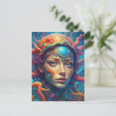 Fantasy Portrait Postkarte (Stehend Vorderseite)