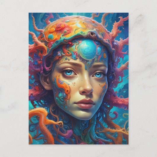 Fantasy Portrait Postkarte (Vorderseite)