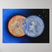 Fantasy Poster Sun Moon Romantische Gottheit Kunst (Vorne)