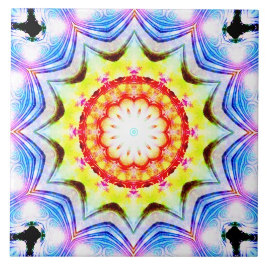 Fantasy Priest Magical Magical Vibranno Mandela Fliese (Vorderseite)