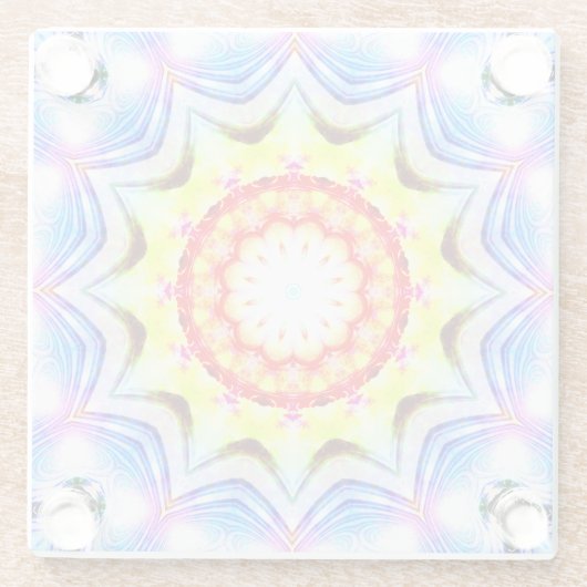 Fantasy Priest Magical Magical Vibranno Mandela Glasuntersetzer (Rückseite)