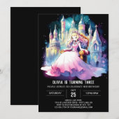 Fantasy Princess Birthday Einladung (Vorne/Hinten)