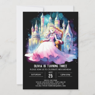 Fantasy Princess Birthday Einladung