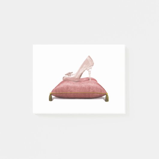 Fantasy Princess Glass Slipper Aschenputtel Post-it Klebezettel (Vorderseite)