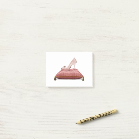 Fantasy Princess Glass Slipper Aschenputtel Post-it Klebezettel (Auf Schreibtisch)