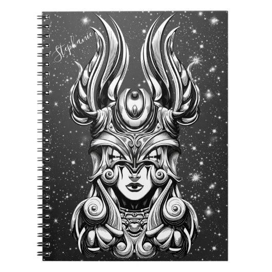 Fantasy Princess Viking Warrior Notizblock (Vorderseite)