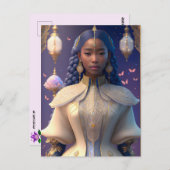 Fantasy Prinzessin, Postüberqueren Postkarte (Vorne/Hinten)