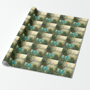 Fantasy Prinzessin: Sommer Natur Vintag. Geschenkpapier