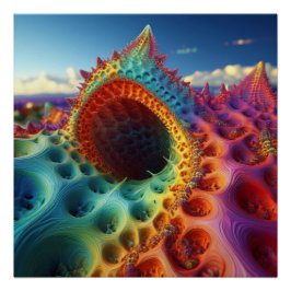 Fantasy Psychedelic Snakehole auf einem desolaten Poster