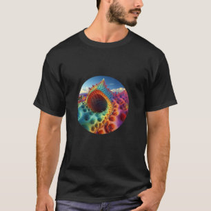 Fantasy Psychedelic Snakehole auf einem desolaten T-Shirt