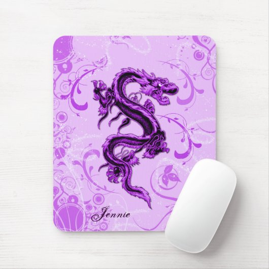 Fantasy Purple Dragon Mouse Pad Mousepad (Mit Mouse)