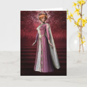 Fantasy Queen 2 Grußkarte Karte (Gelbe Blume)