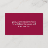 Fantasy Queen Design 2 Business Cards Visitenkarte (Rückseite)