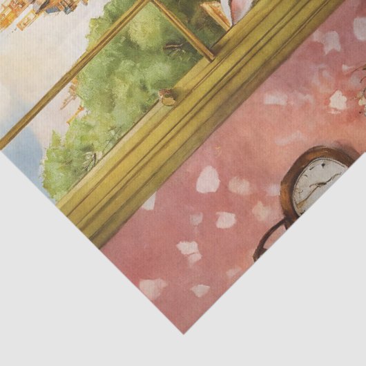 Fantasy Rabbit Tee Party Tierdekoupage Seidenpapier (Detail)