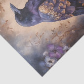Fantasy-Rabe-Blumenmuster Seidenpapier (Ausschnitt)