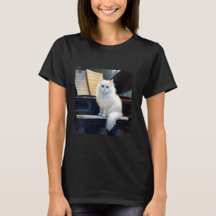Fantasy-Ragdoll-Katze am Klavier T-Shirt