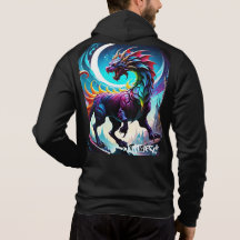 Fantasy Rainbow Dragon mit Moon Hoodie
