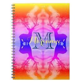 Fantasy Rainbow Forest Dream Deer Notizblock