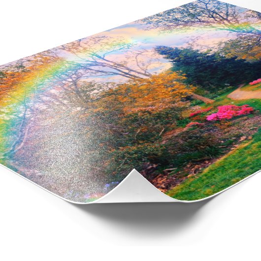 Fantasy Rainbow Garden Fotodruck (Ecke)