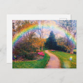 Fantasy Rainbow Garden Postkarte (Vorne/Hinten)