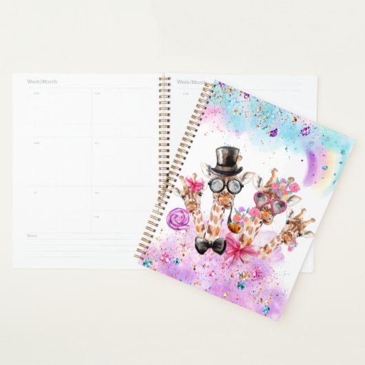 Fantasy Rainbow Giraffe in Candy Clouds Planer (Anzeige)